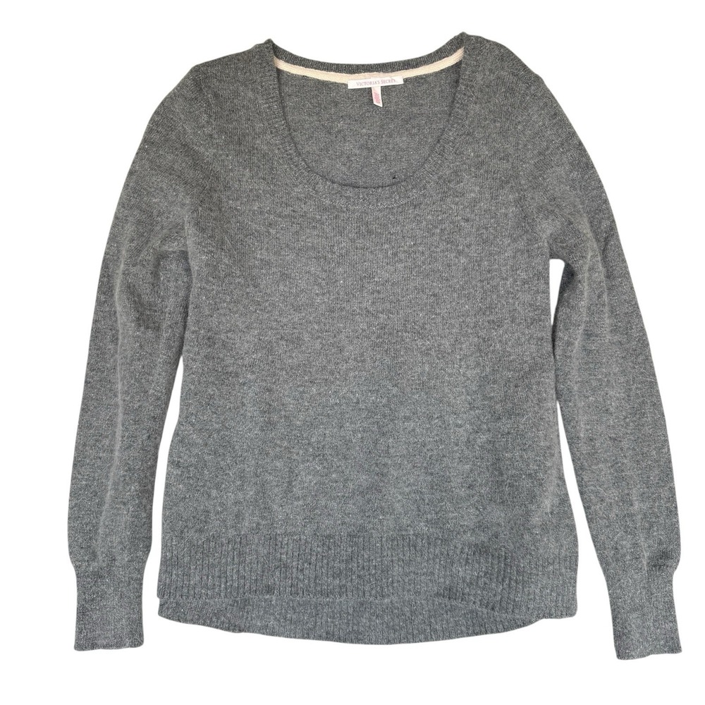 Victorias Secret Sweater Womens Size S Gray Rabbit Wool Oversized Cozy‎ Luxury